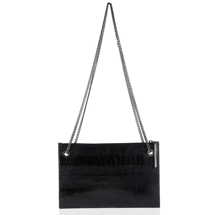Leseli ostrich clutch with chain