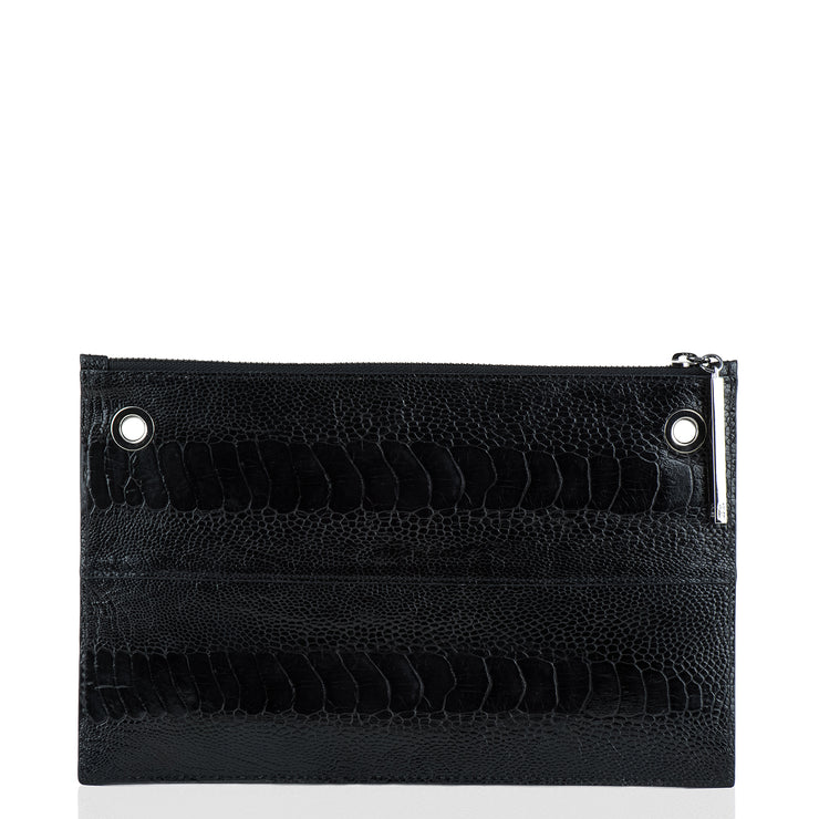 Leseli ostrich clutch with chain