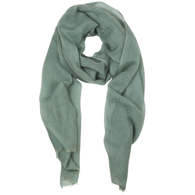 Rene 20 Dusty Aqua wool and silk scarf