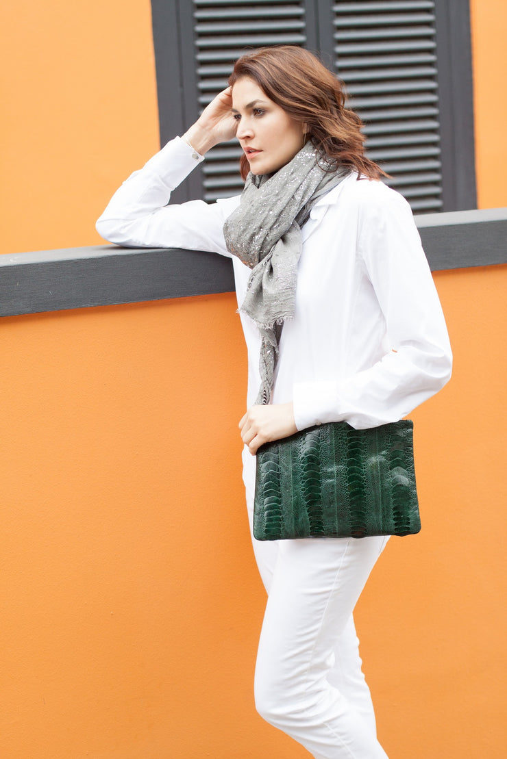 Arwen Ostrich Leather Crossbody Bag